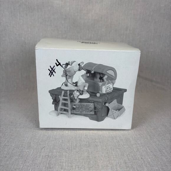 Dept Department 56 UNTANGLE THE CHRISTMAS LIGHTS w/box, EUC, lights work - Picture 4 of 11